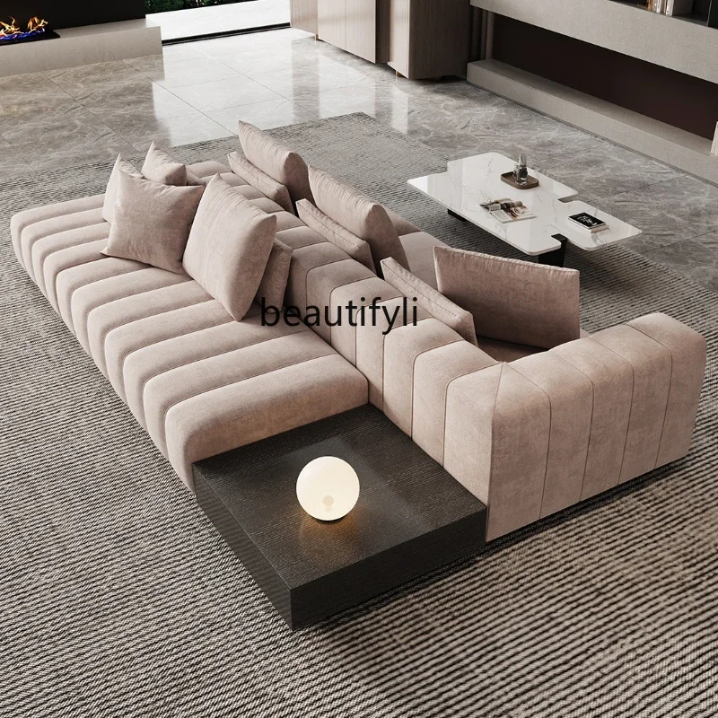 S132 Double-Sided Sofa Large Flat Horizontal Hall Villa Fabric Module Sofa Piano Keys Back-to-Back Two-Way Sitting Island Sofa
