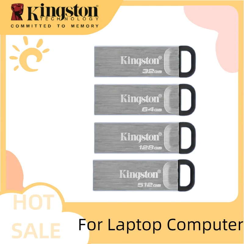 Kingston Data Traveler Kyson USB Flash Drive 64GB 128GB 256GB 512GB USB 3.2 Flash Penrive DTKN Pen Drive for Computer