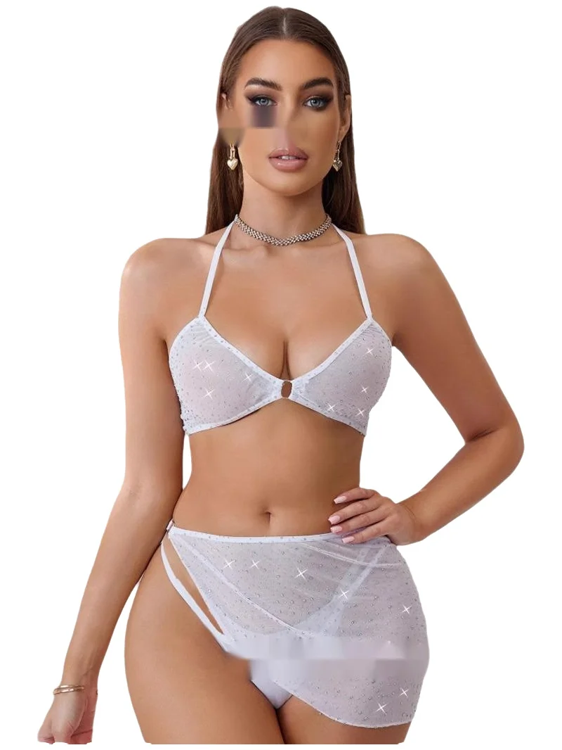 

2025 Sexy Strap Fishnet Garter Sexy Bikini Pure Desire Style For Beach Vaction Pool Party Bikini For Woman Elegant Casaul X316