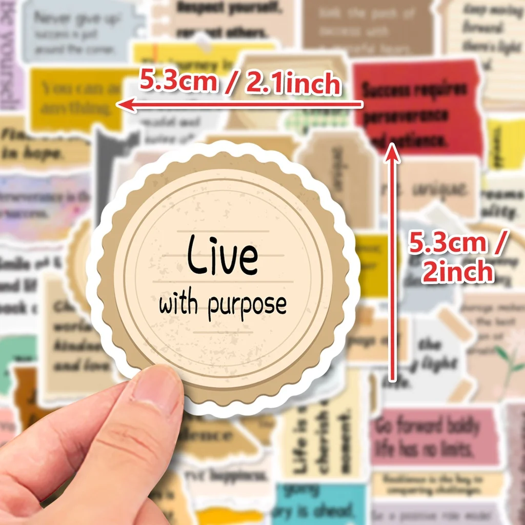 50개 INS 스타일 불규칙한 모양의 영감을 주는 문구 그래피티 스티커 헬멧 자전거 데칼 블링블링스티커스 스토어