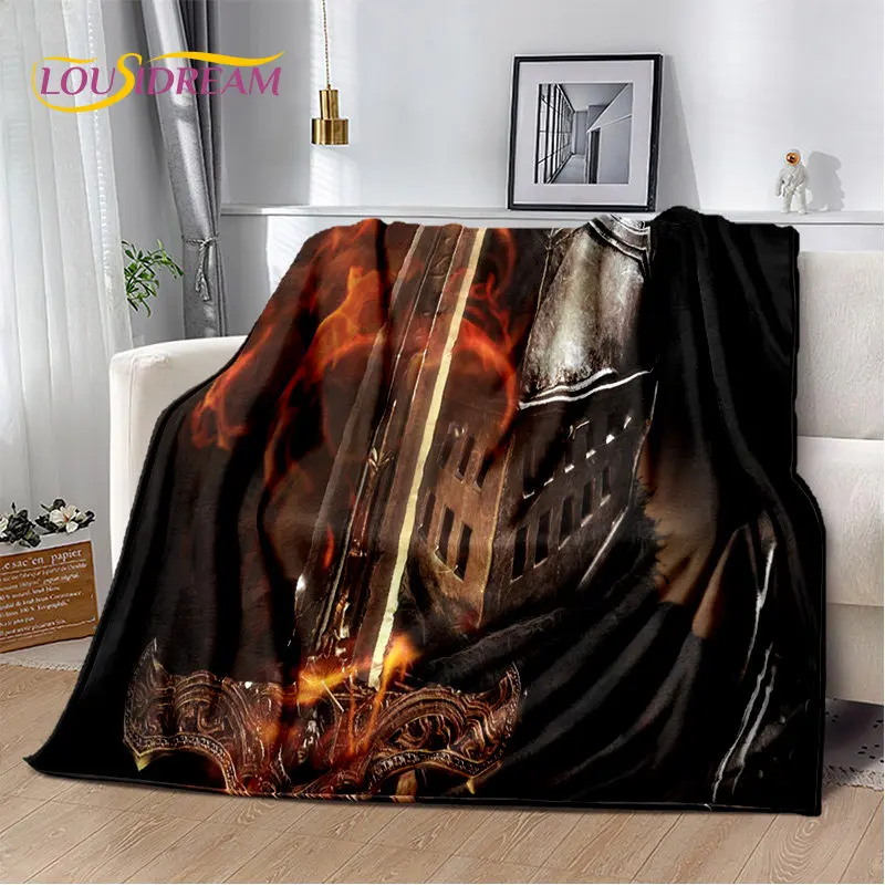 Ung Dung Hiệp Sĩ Dòng Đền Thập Tự Quân Game Mềm Mại Sang Trọng Chăn, Dép Nỉ Chăn Ném Chăn Cho Phòng Ngủ Phòng Khách Sofa Giường Dã Ngoại
