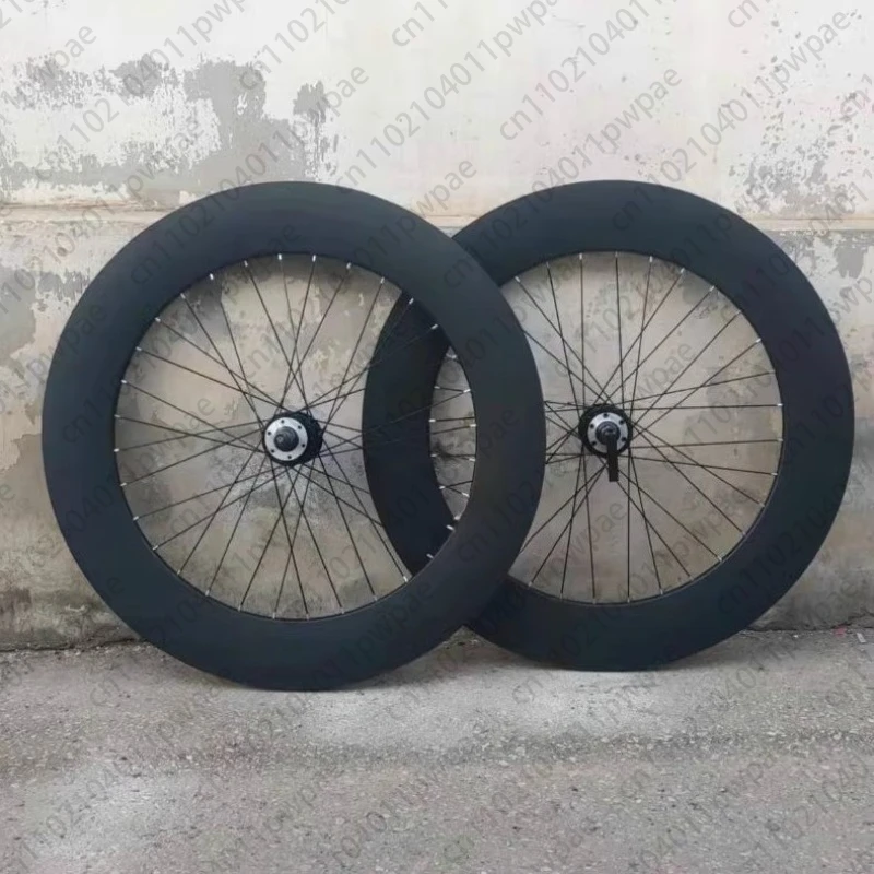 

700C Fixed-tooth Dead-end Bicycle Wheel Set, Front and Rear Aluminum Alloy Wheel Sets with 70-blade Rims