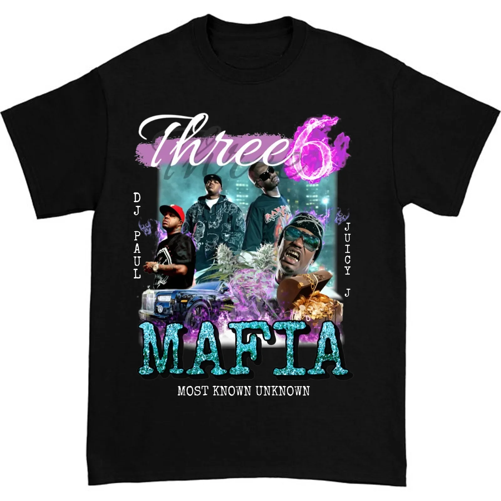 Three 6 Mafia Band Cotton Tee Gift For Fan S to 5XL T-shirt GC2021