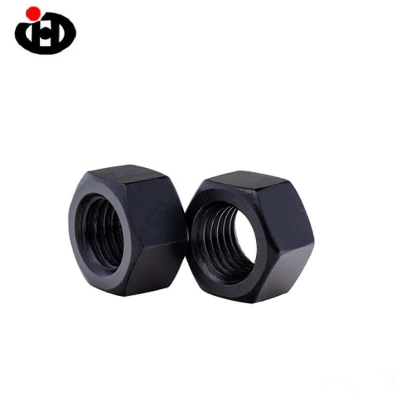 1-100Pcs Professinal Manufacturer Hex Nut  Black Carbon Grade 8.8 DIN934 Hex Nut M2-M27