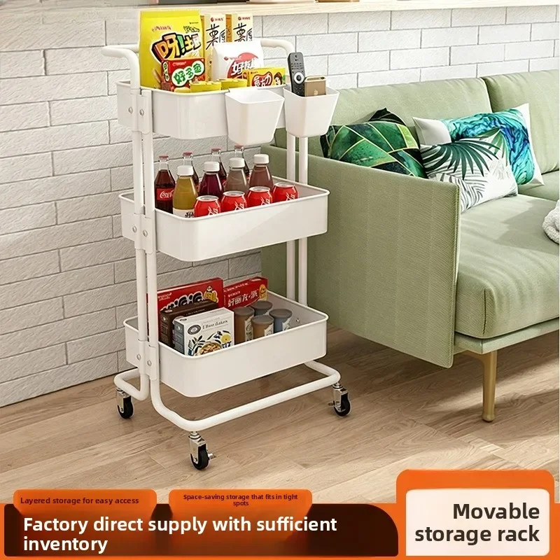 Mobile Rolling Storage Cart for Kitchen Bathroom Beauty Salon Cosmetic Organizer Multi Layer Shelving Unit Salon Trolley Cart