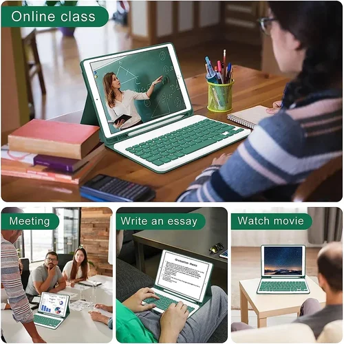 Imagen 2 del producto Funda para iPad de 10. a generación 2022 de 10,9 pulgadas con teclado, teclado Bluetooth inalámbrico desmontable + funda para tableta para iPad de 10. a generación