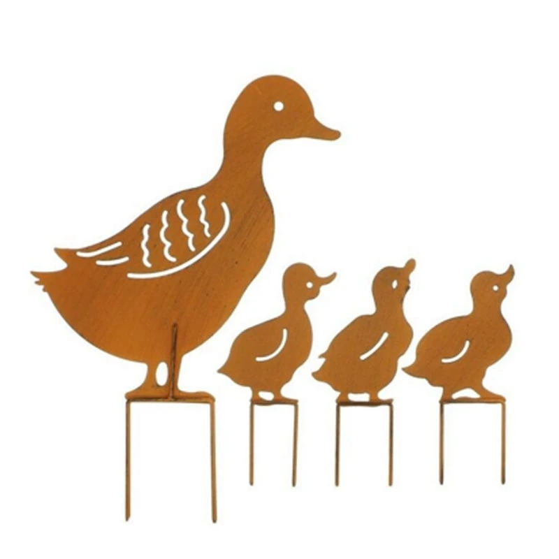

Metal Animal Garden Decoration, Duck-Shaped Garden Art For Outdoor Decoration, Decorative Gardening Pile