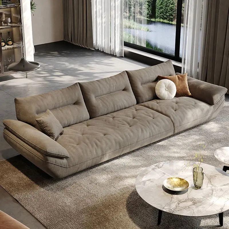 Moderno e semplice soggiorno in tessuto piccolo appartamento divano nuvola in linea Stile italiano minimalista leggero e di lusso