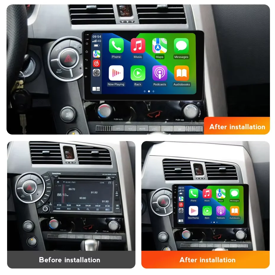 Android 15 IPS Screen Car Radio For SsangYong Kyron Actyon C100 2005 2006 2007-2011 Carplay Autoradio Central Multimedia Player