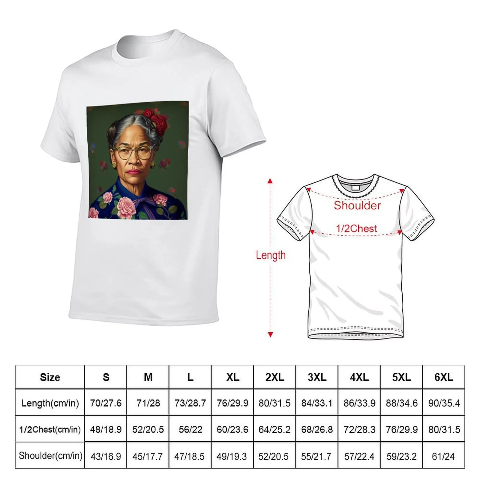 تي شيرت Portait of Rosa Parks من Kehinde wiley تي شيرت g رجل تي شيرت للرجال تي شيرت للرجل جرافيك تي شيرت #5