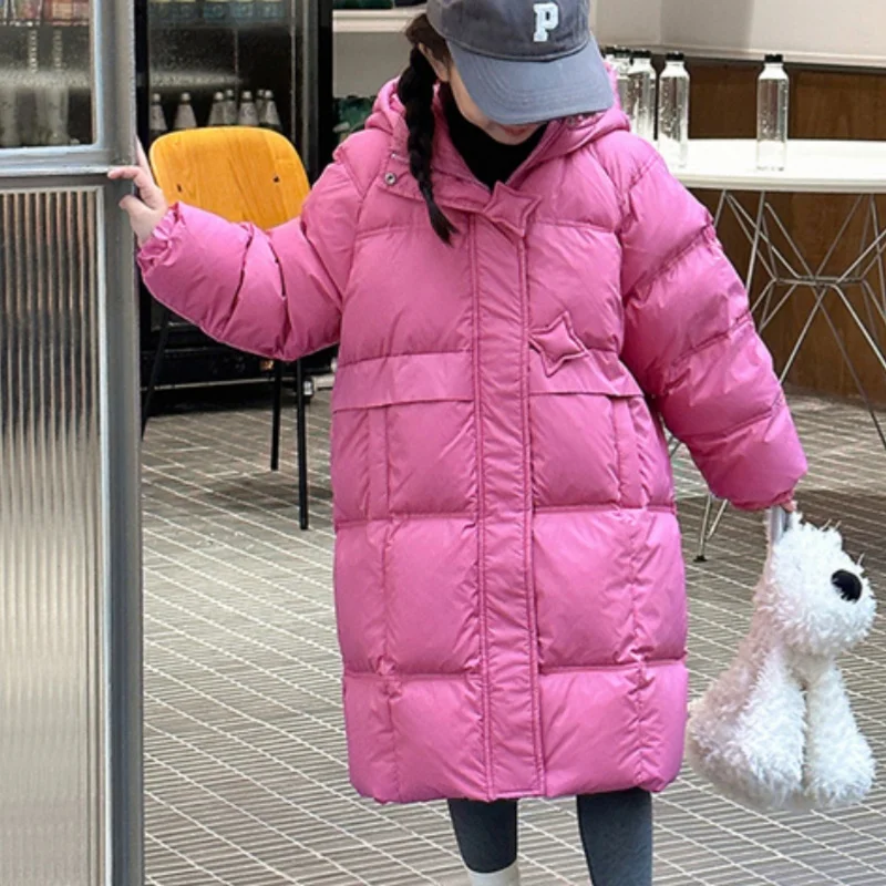 Girls Coat Overcoat Jacket Windbreak Outerwear 2024 New Winter Autumn Warm Cotton Christmas Gift Children's Clothing