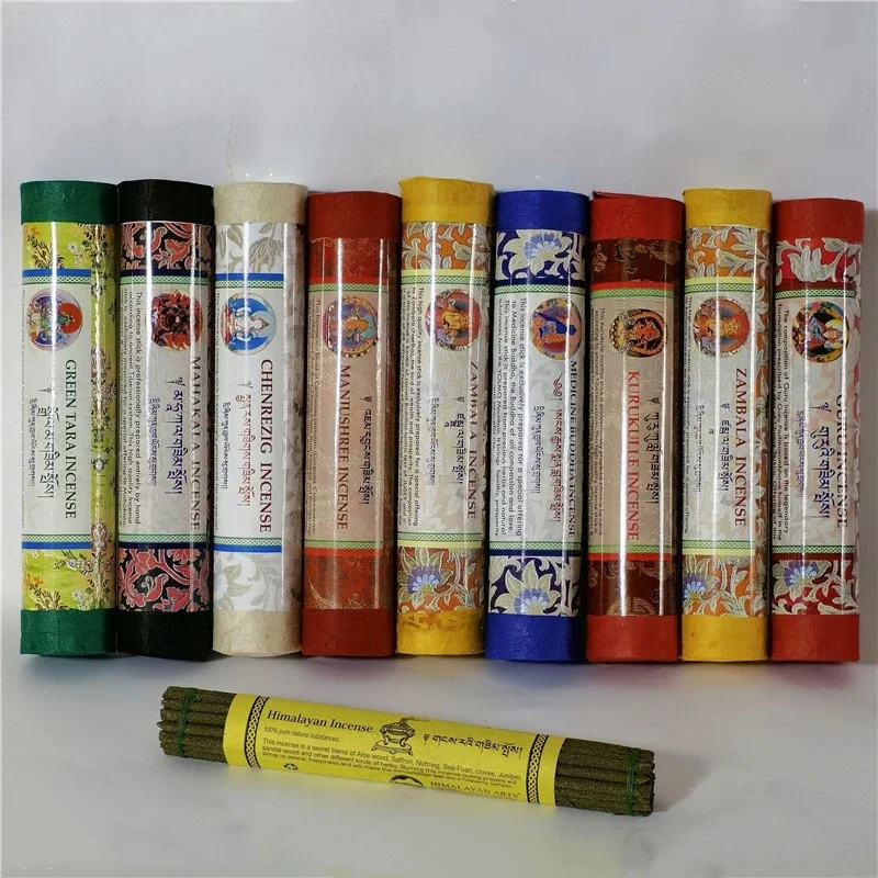 30pcs Nepal Himalaya Tibetan Incense Pure Handmade Thick Stick Incense DIY Household Buddhist Offering Incense To Relieve Stress