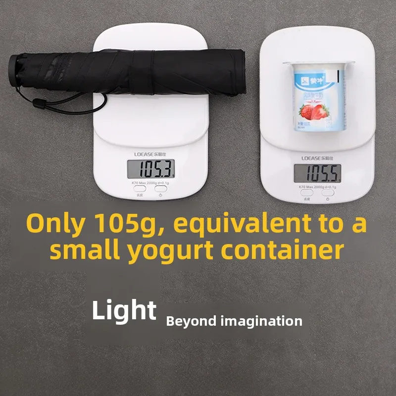 

Сверхлегкий тройной портативный ручной зонт 05 г, простой однотонный зонт-карандаш, зонт для мобильного телефона Drng