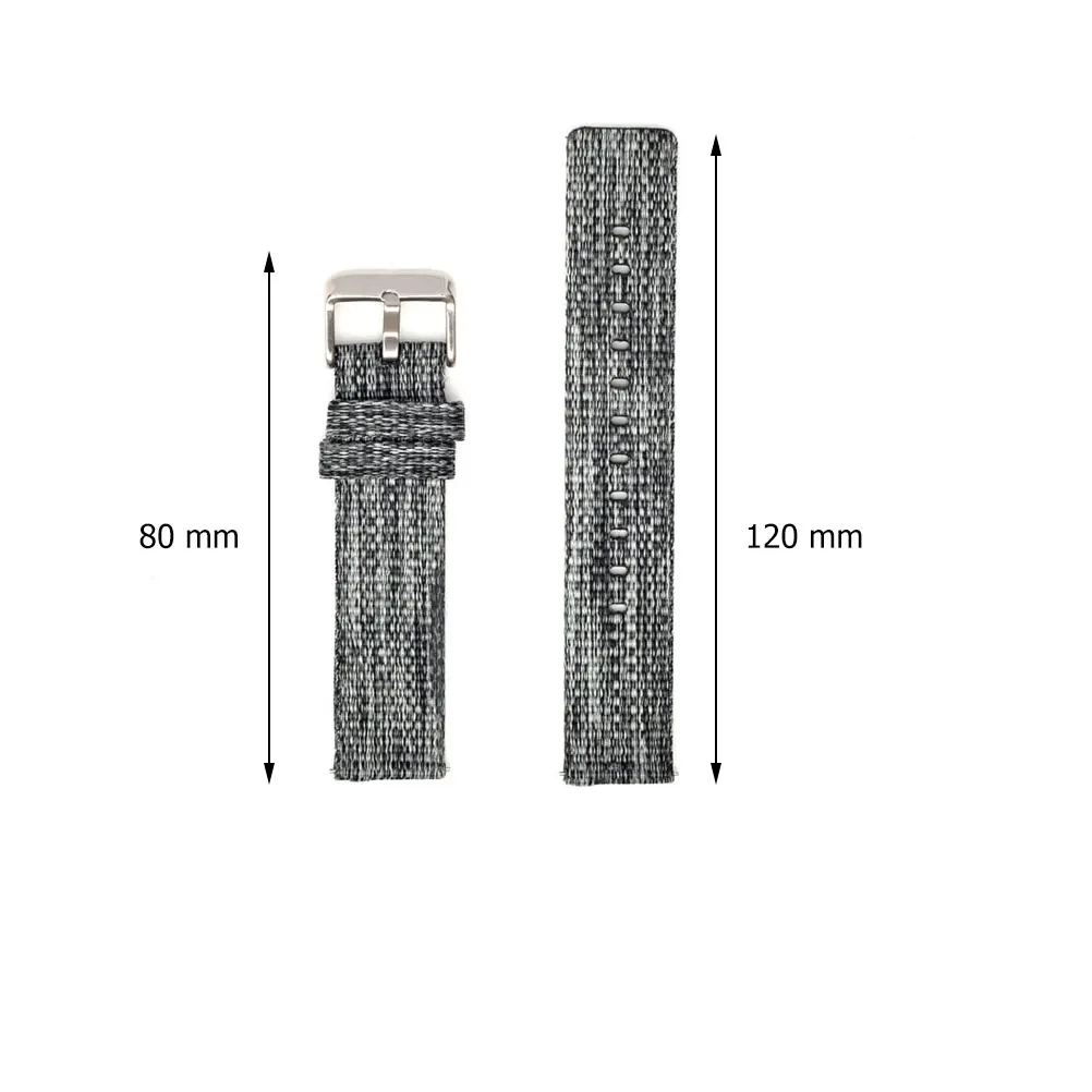 

1pc Canvas Watch Band Wtach Replacing Strap Fashion Watchstrap Alternative Wrist Strap Compatible for Galaxy Watch Black