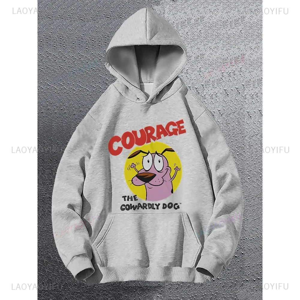 Men'S Courage Dog Graphic Hoodie] Men'S Casual Courage The Cowardly Dog Graphic Hoodie Long Sleeve Loose Fit Pullover