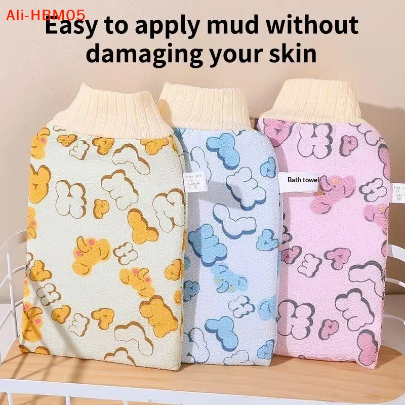 (HB05)Double-sided Fine Abrasive Cleaning Adult-sized Thickened Scrub Towel/gloves/bath Towel Made Of Polyester-cotton Material