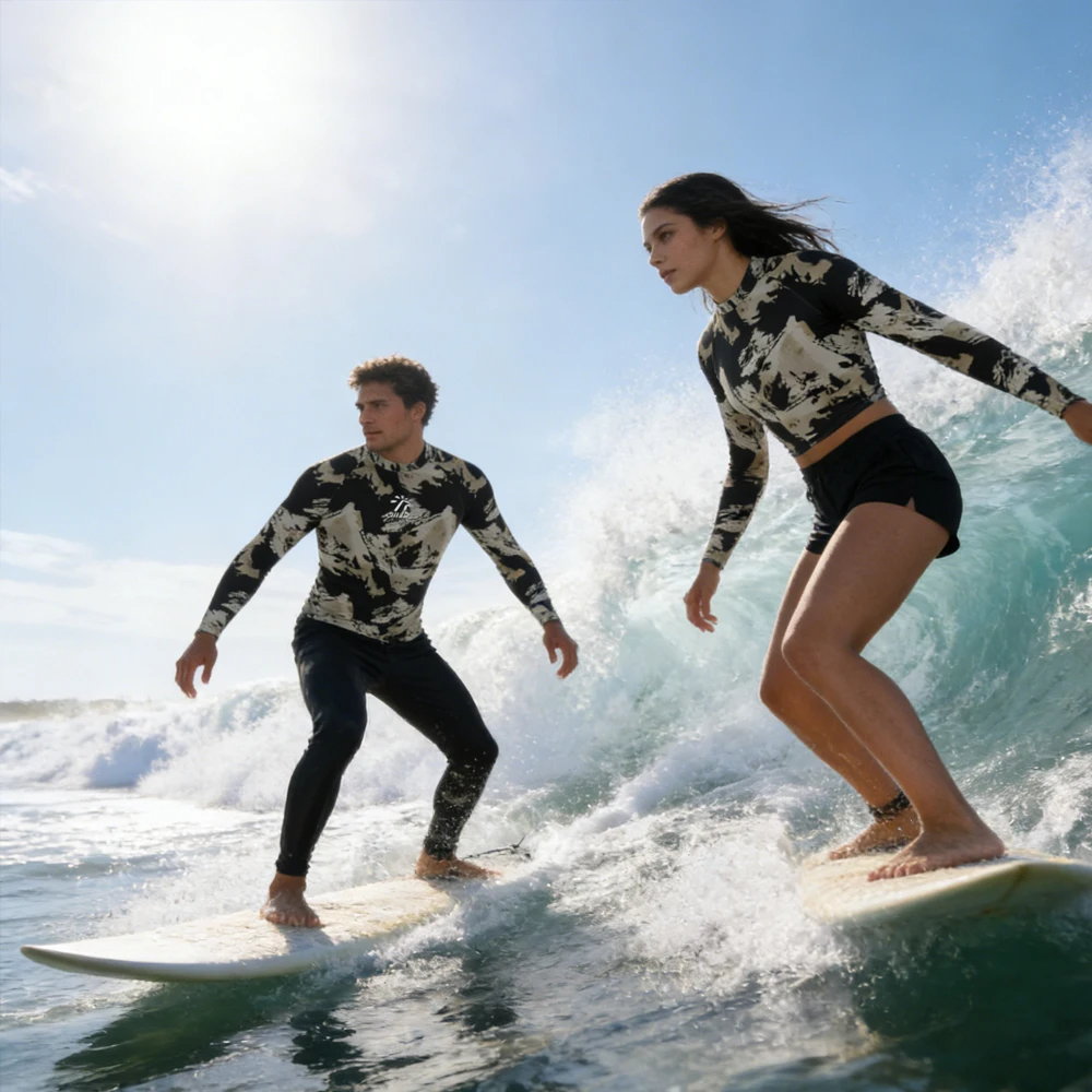 

Long Sleeve Women's And Men's Rashguard Surfing Beachwear Clothing High Quality T-shirt Swimwear for Tour Beach Water Sports