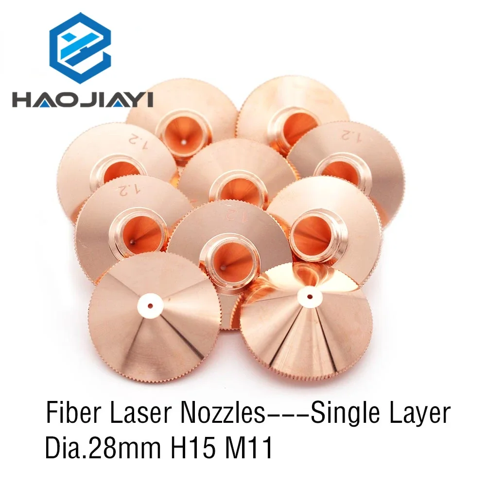 Laser Nozzles Dia.28mm H15 M11 Single Layer Caliber 0.8-4.0mm P0591-571-0001 for Precitec WSX Han's  Factory Wholesale