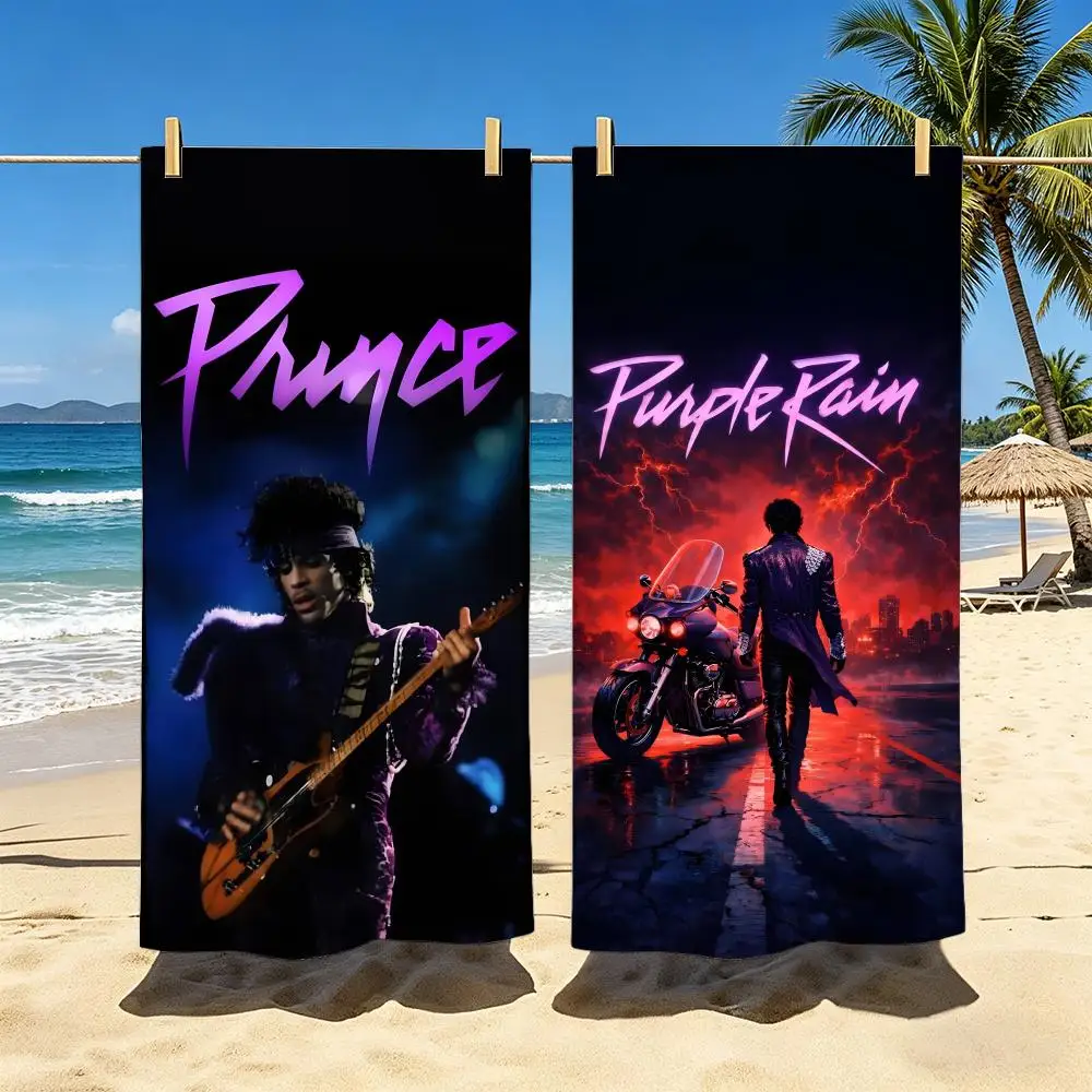 Singer Prince Rogers Nelson Towel Polyester Beach Towel Quick Dry Sand Free Bath Towel for Summer Pool Travel Vacation