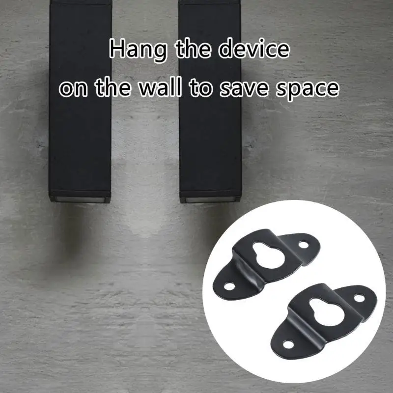 H7JF 1Pair 스피커 주변 스피커 용 벽 마운트 훅은 내구성 금속 구조로 음악 장치를 안전하게 보유하고 있습니다.