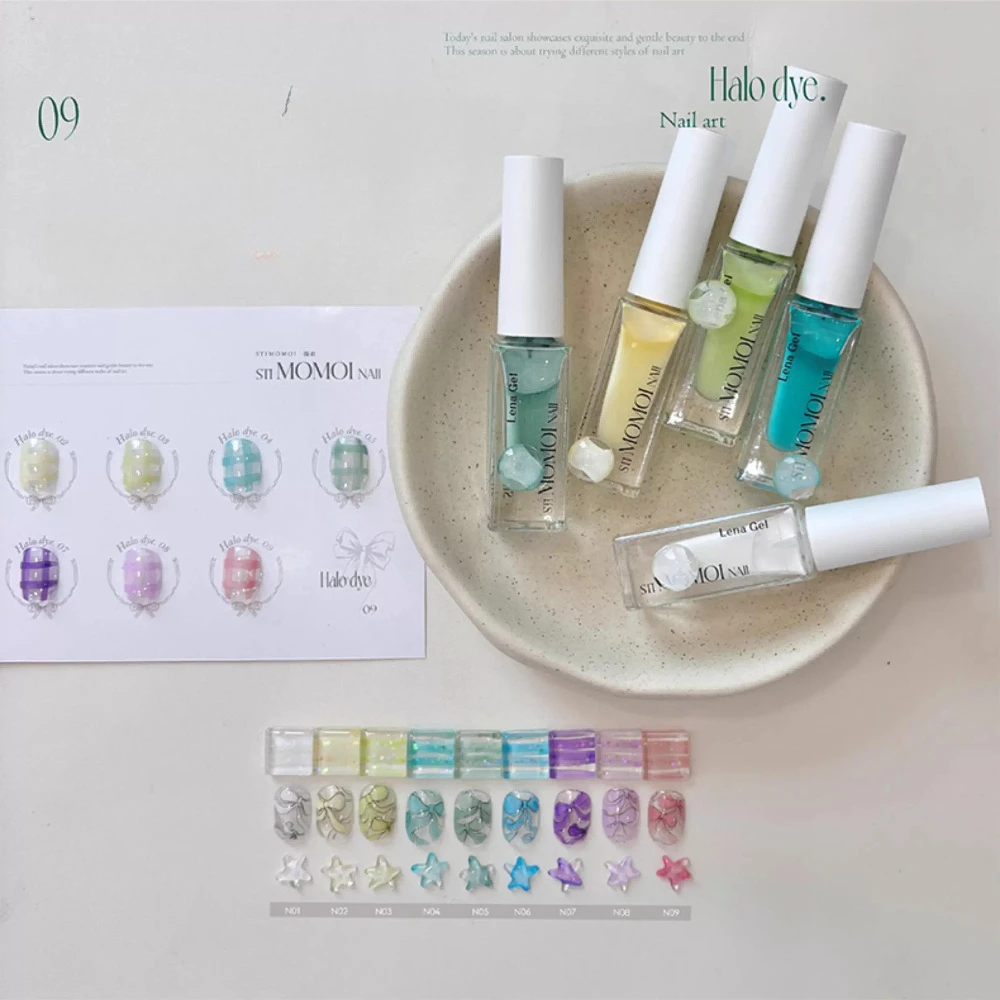 

9Colors Nail Blooming Liquid Air Dry Nail Art Design Supply Water Color Ink Smoke Effect Painting Nail Polish Gel for Manicure