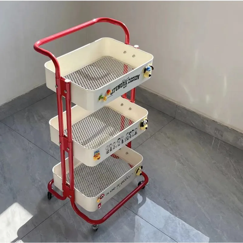 Internet-Promi-Trolley-Rack, Flaschenzugküche für zu Hause, Snack-Rack für Schlafzimmer, multifunktionales Lagerregal für das Wohnzimmer