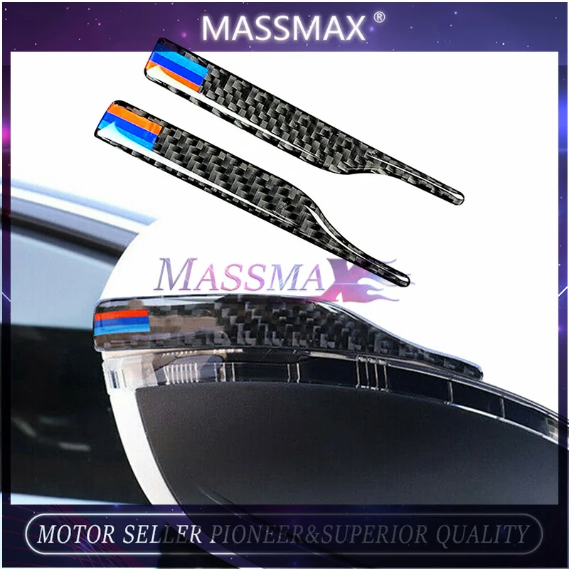 LH084 Carbon Fiber M Strip Side Rearview Mirror Guard Anti-rub Strip For BMW X3 X5 E90