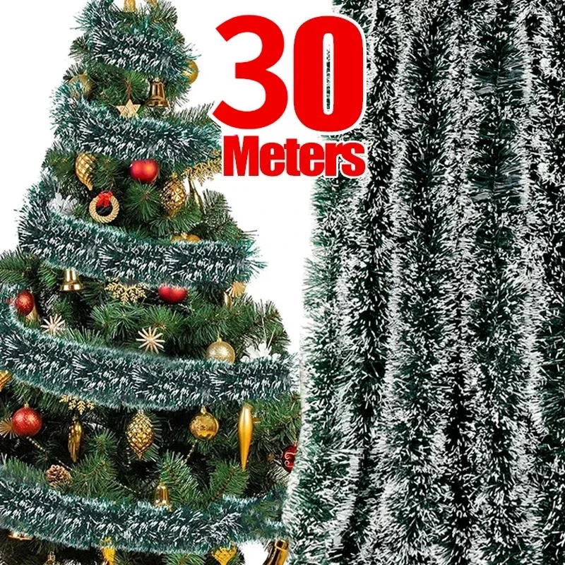 Nastri per orpelli di Natale Nastro di canna verde Ghirlanda Albero di Natale Appeso Ghirlanda pendente Ornamento Decorazioni per feste a casa