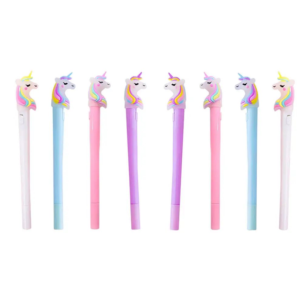 

8Pcs Luminous Gel Pens Creative Cartoon Design School Office Students Writing Stationery Ink Cartoon Gel Pens