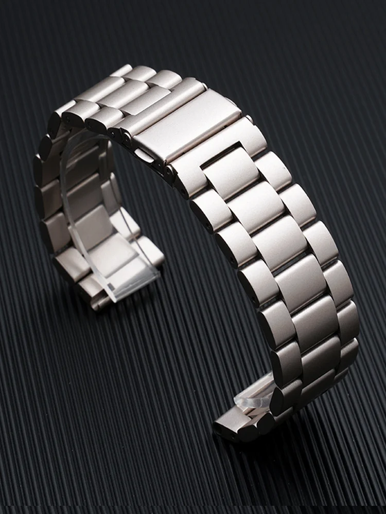 سوار فولاذي غير قابل للصدأ لساعة سامسونج جالاكسي 7/FE/6/5 pro/4/كلاسيكي 20 مللي متر 22 مللي متر سوار معدني amazfit GTS-GTR-4-3-2e-حزام صغير