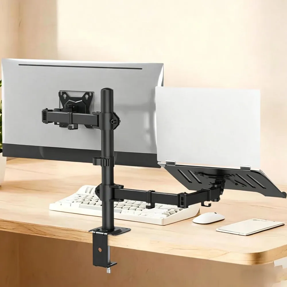 Soporte Universal Ajustable de 360° para Monitor y Portátil °   Soporte Giratorio Ergonómico para Monitor de Escritorio, para Oficina, Habitación, Trabajo con Computadora