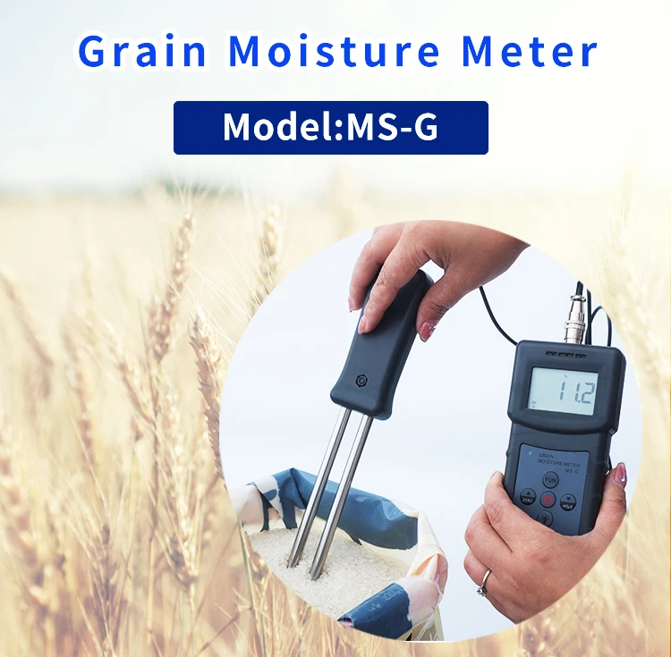 Portable Moisture Meter Compact Moisture Instrument Multifunctional Grain Moisture Tester MS-G