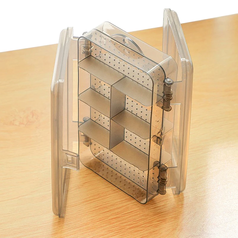 Transparent Double-layer Plastic Jewelry Storage Box Multi-purpose Organizer Container For Hair Clips Necklace Earring Jewelry