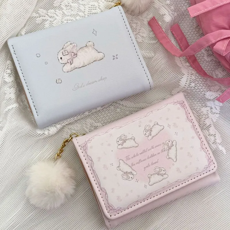 

Милый кошелек с RFID-блокировкой и принтом кролика для женщин, чехол для карт с несколькими слотами, сумка для удостоверения личности, кошелек для монет, женский роскошный Billeteras De Lujo Mujer