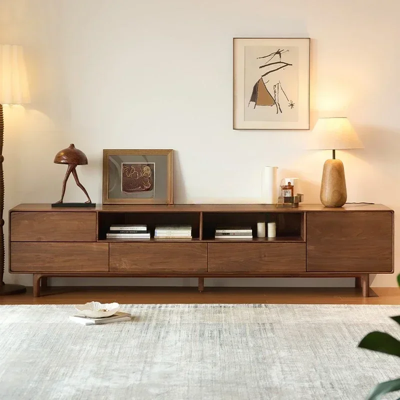 

Living room household solid wood floor TV cabinet floor cabinet