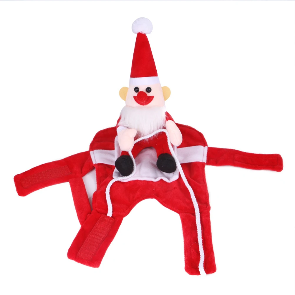 

Holiday Horse Riding Transformation Outfit Christmas Costumes Santa Claus Pet Outfits