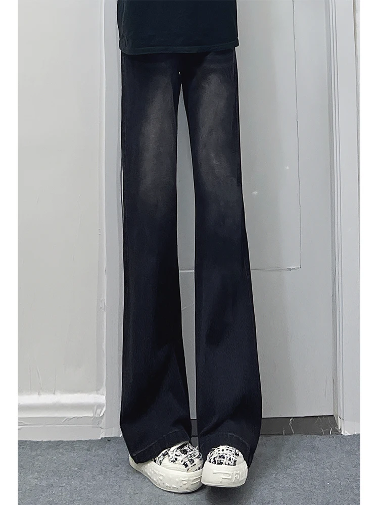 

American High Street Men's Jeans Flared Straight Leg adual Color mid Waist Stand Fit Wear Resistant Casual Autumn Jeans