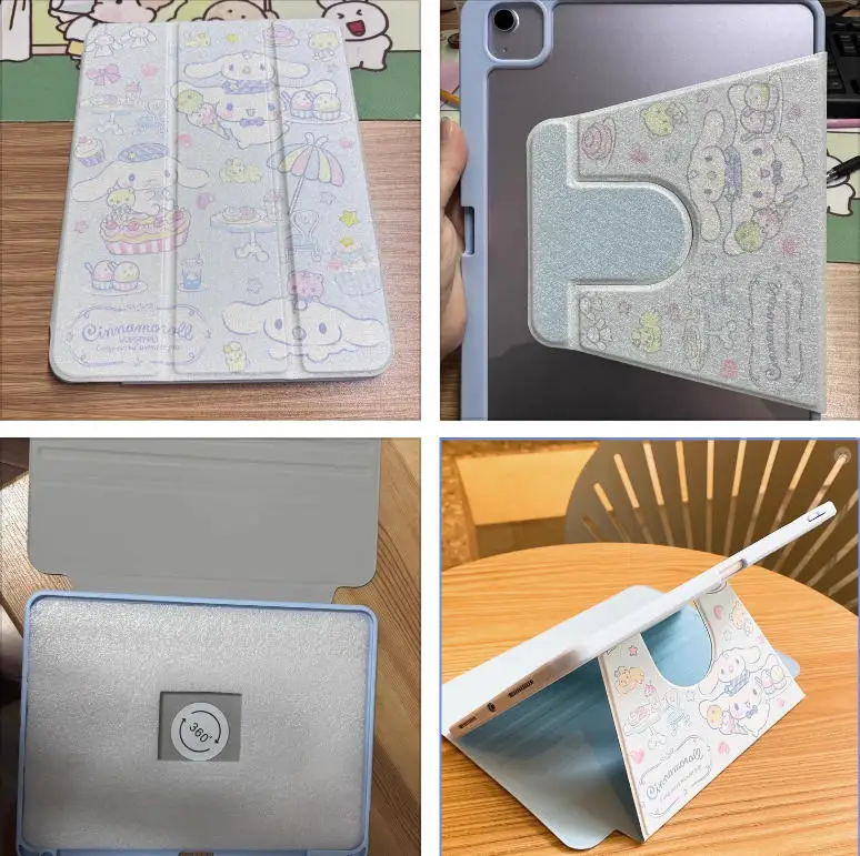 MINISO Cinnamoroll Per iPad Custodia Fonda IPAD air 4 5 10th 11th Gen Tablet Cover ipad A16 11in Pro 4 5 6 Mini 6 7 Custodia protettiva