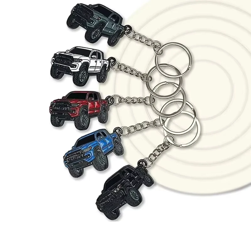 1Pc Alloy Uncoated Car Model Pendant Keychain Tacoma Style Metal Keychain Suitable for Toyota Tacoma Durable Decor Accessories