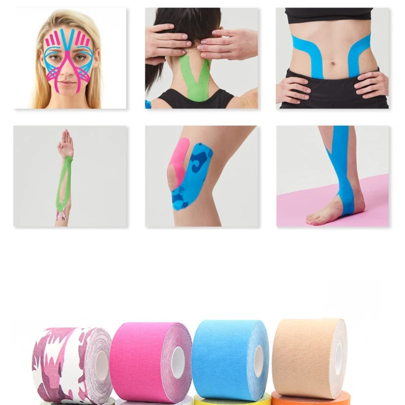 Sports Waterproof Kinesiology Tape Stickers Athletic Bandage Muscle Recovery Protector Strapping Pain Relief Tennis Gym