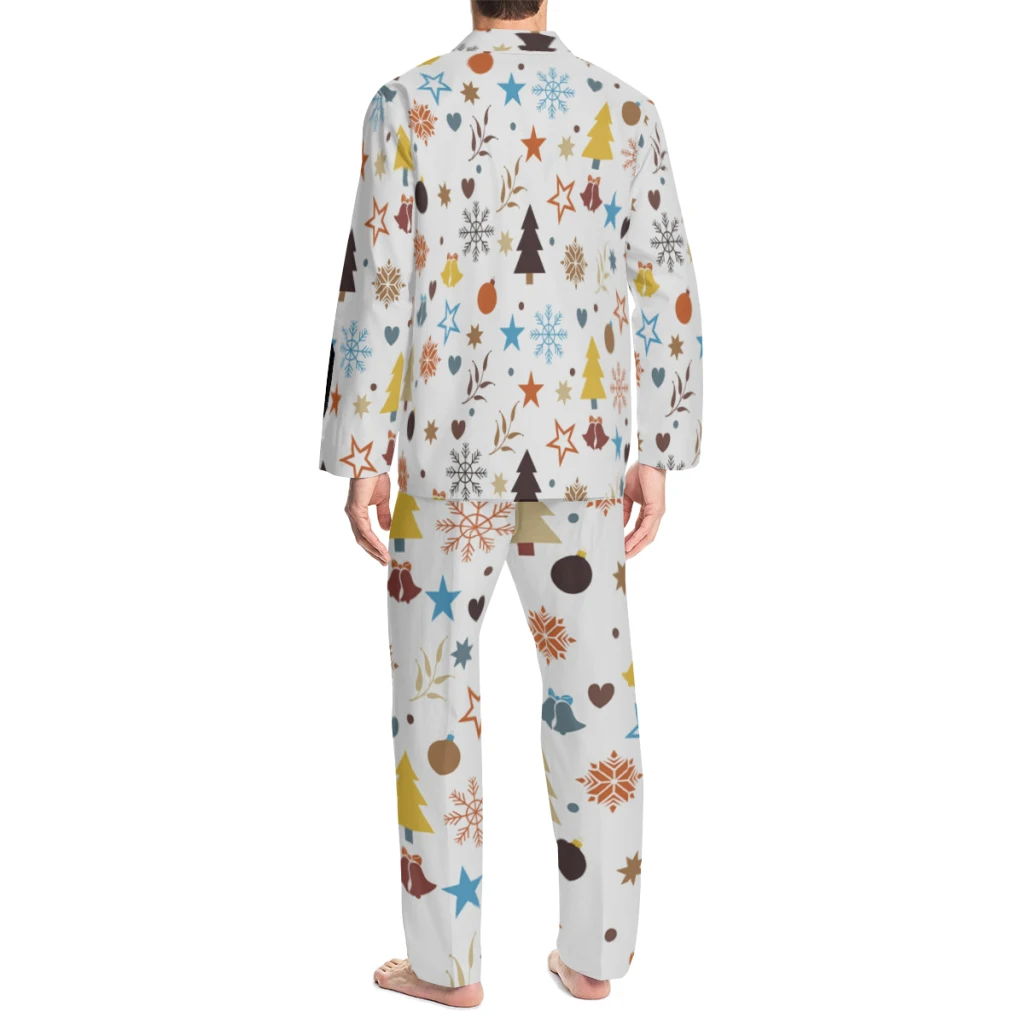 Pajama Set Long Sleeve Shirt And Trousers Sleepwear With   Soft Loungewear Autumn Nightwear Cartoon Print Pyjamas