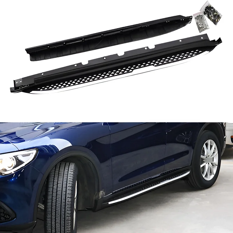 Fit for Alfa-Romeo Stelvio 2017-2022 Door Fixed Side Step Running Board Nerf Bar