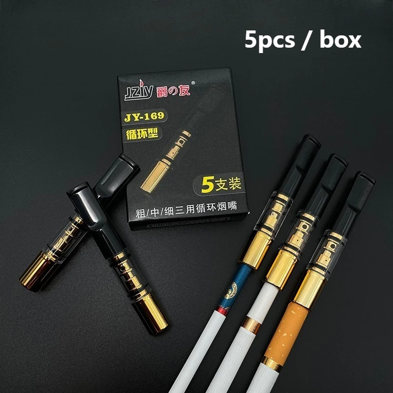 4/8 Boxes New Design Men's cigarette holder filter tip Washable Reusable Tar Filtration Reduce Tar Tobacco Cigarette filter