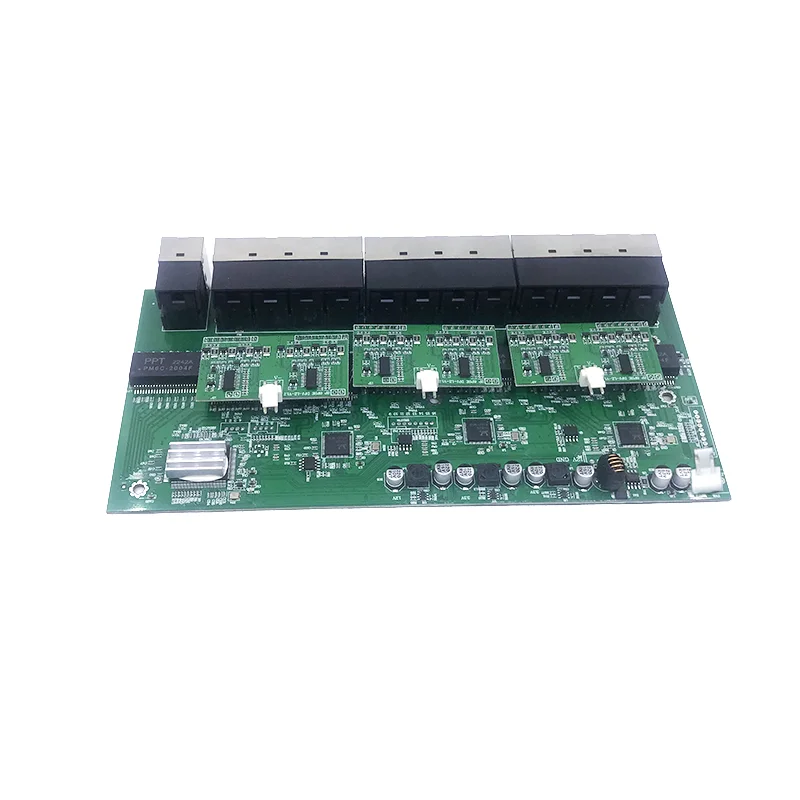 Non gestito 24 porte 10/100M 12V-52V 24 porte 100M porta con 2 1000M NVR/UPLINK modulo industriale scheda PCBA