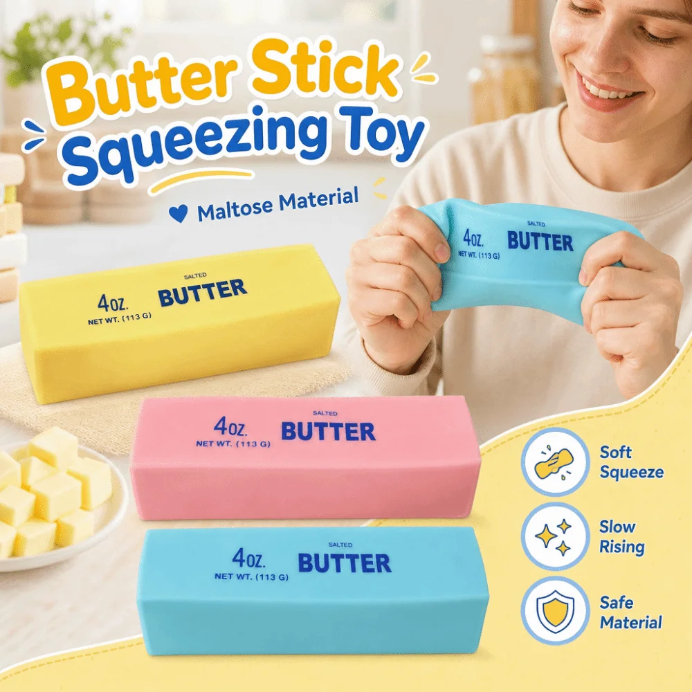 Maltose Butter Stick Squeezing Anxiety Relief Super Soft Sensory Stress Stick Comfortable Kneading Butter Stick Squishy