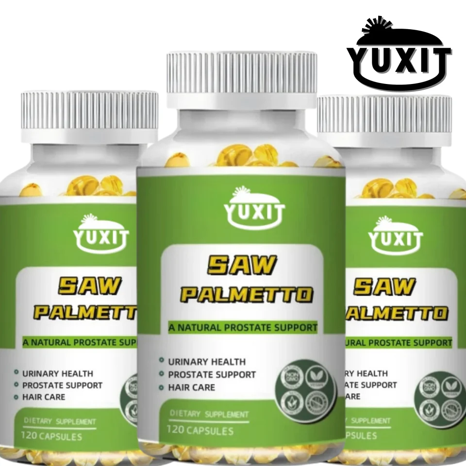 YUXIT Saw Palmetto Extract | 120 Capsules | Non-GMO and Gluten Free Formula | from Saw Palmetto Berries