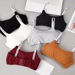 New Sexy Seamless Detachable Padded Sling Cotton Bra Casual Letter Printing Bra Fitness Breathable Ladies Bra