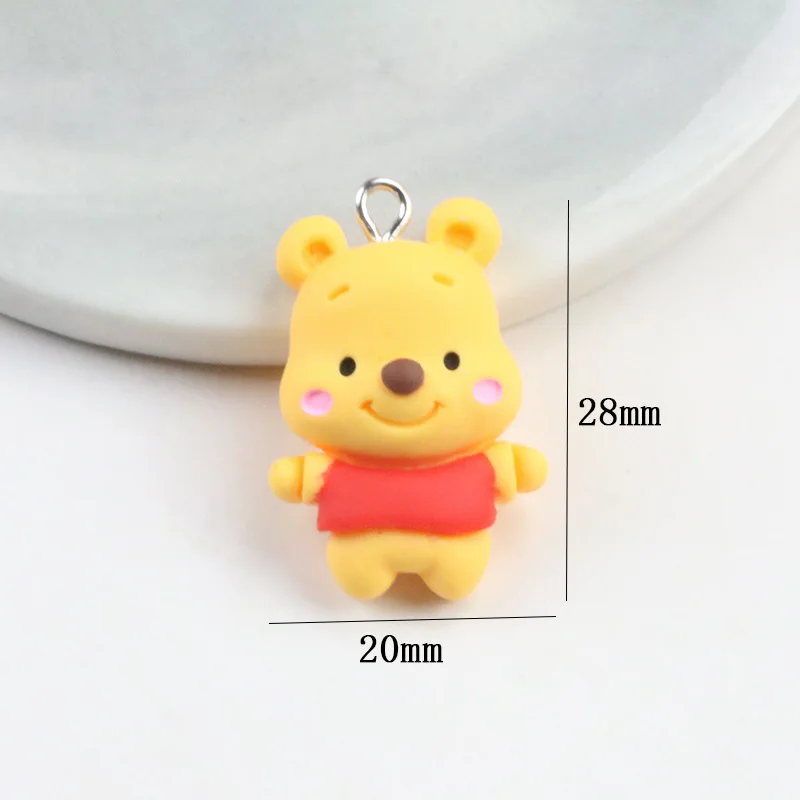 Disney cartoon character homemade earrings keychain pendant cute Winnie the Pooh Piggy DIY accessories daily decoration