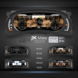 Tablero Digital de 12,3 pulgadas para Jeep Wrangler JK 2011-2018, 1920x720, pantalla HD antideslumbrante, sistema operativo Linux, grupo de instrumentos originales para coche