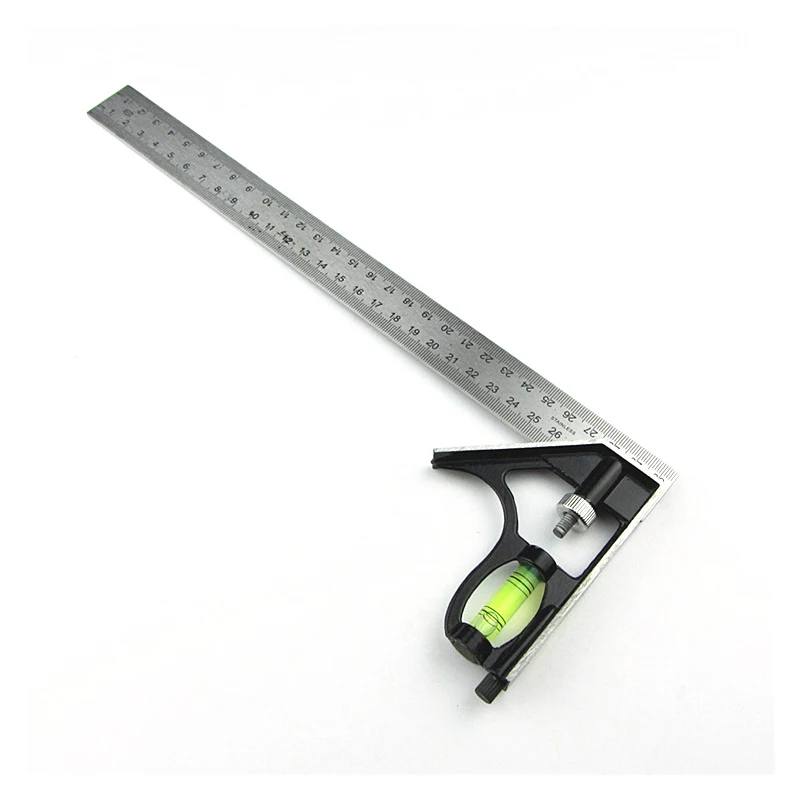 Precise Stainless Steel Measuring Tools Aluminium Combination Mobile Square Workshop Hardware Angle Spirit Level 12\